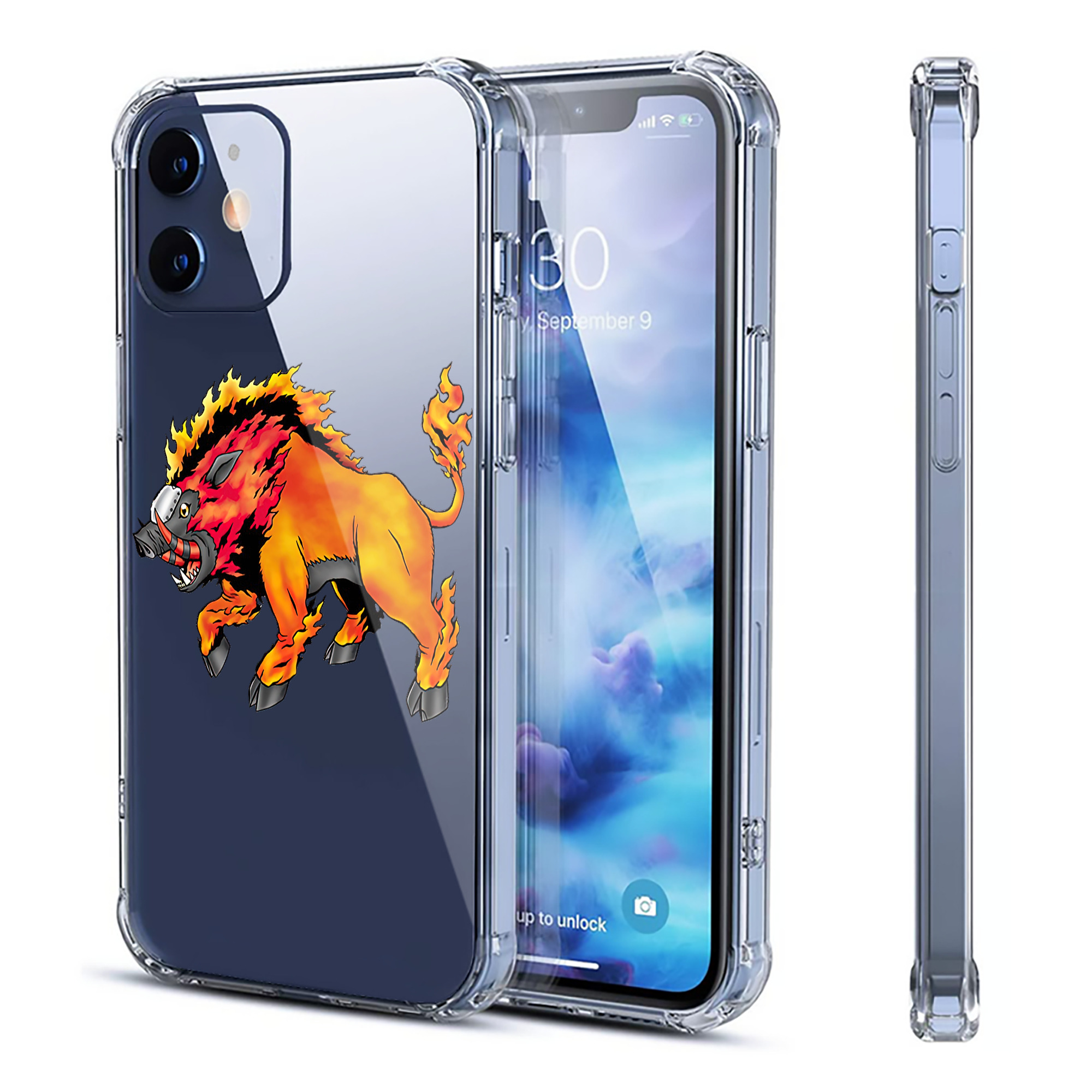 （画像用） Digimon デジタルモンスター/デジモン 【iPhone 12シリーズ対応】透明スマホケース（クリアソフトケース）